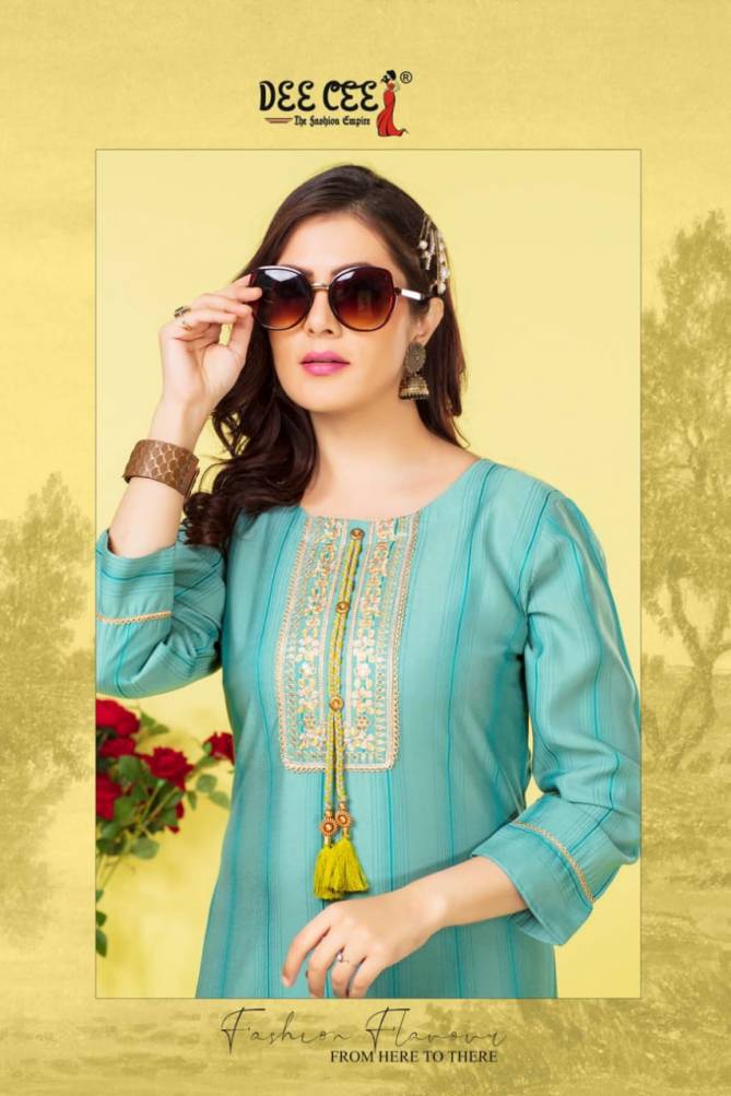 Tahmina By Dee Cee A Linen Embroidery Kurtis Wholesale Clothing Suppliers In India